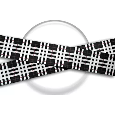 Lacets satin large noir carreaux écossais pour vos…