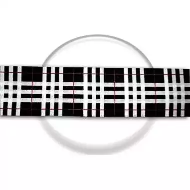 Lacets satin large noir carreaux écossais pour vos chaussures