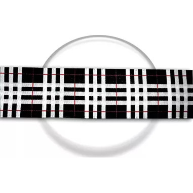 Lacets satin large noir carreaux écossais pour vos…