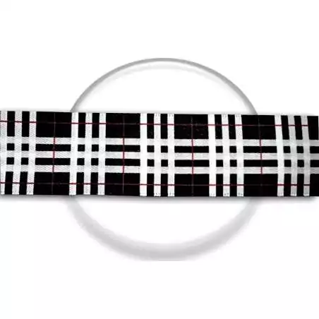 Lacets satin large noir carreaux écossais pour vos chaussures Lacets satin large noir carreaux écossais pour vos chaussures