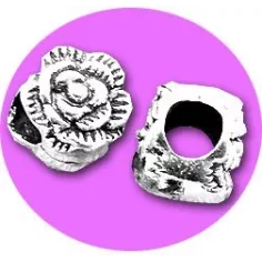 Décorations bijoux de lacets fleurs roses argent femmes en…