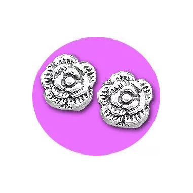 Décorations bijoux de lacets fleurs roses argent femmes en…