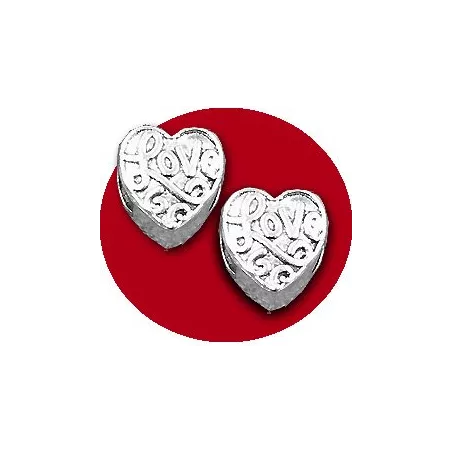 Décorations, bijoux de lacets coeurs amour argentés .vente…