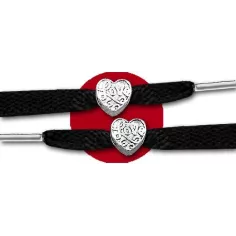 Décorations, bijoux de lacets coeurs amour argentés .vente… 2