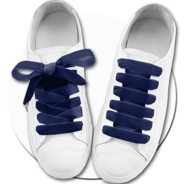 1 paire x lacets velours bleu marine