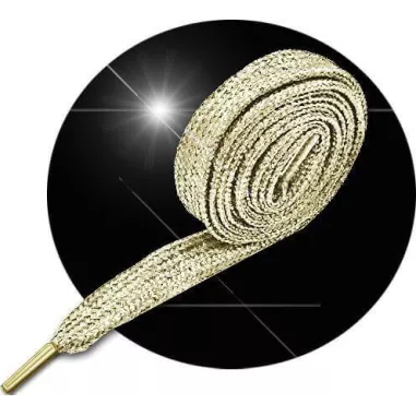 Lacets paillettes brillants champagne pour vos chaussures