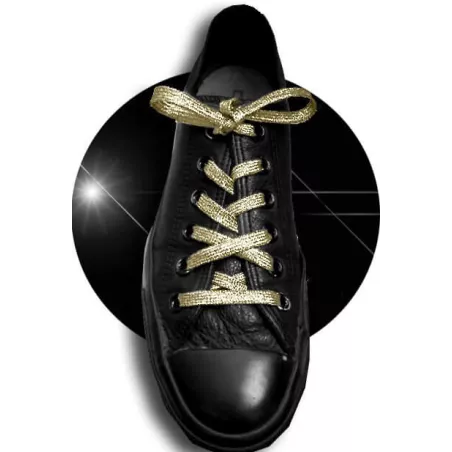 Lacets paillettes brillants champagne pour vos chaussures