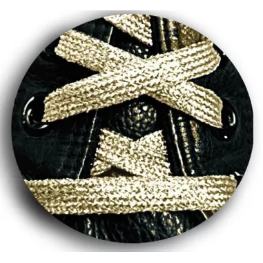 Lacets paillettes brillants champagne pour vos chaussures