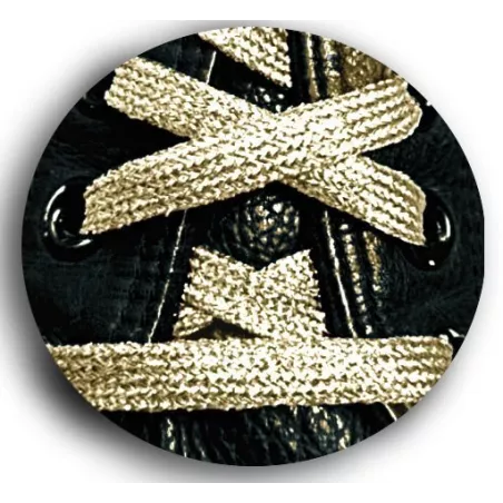 Lacets paillettes brillants champagne pour vos chaussures