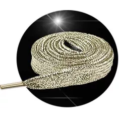 Lacets paillettes brillants champagne pour vos chaussures