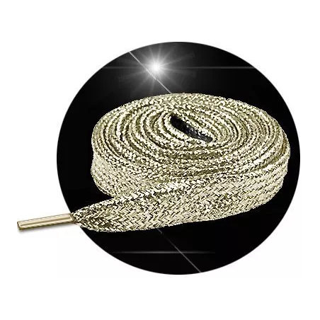 Lacets paillettes brillants champagne pour vos chaussures