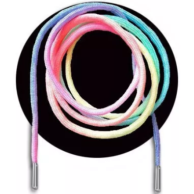 Lacets de chaussures multicolores, ronds, en couleur et…