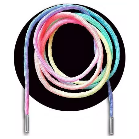 Lacets de chaussures multicolores, ronds, en couleur et…