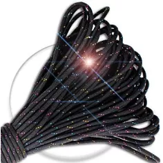 Lacets paracorde noirs paillettes multicolores pour vos…