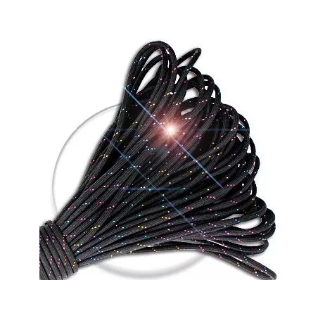 Lacets paracorde noirs paillettes multicolores pour vos…