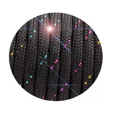 Lacets paracorde noirs paillettes multicolores pour vos…