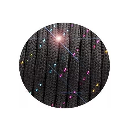 Lacets paracorde noirs paillettes multicolores pour vos…