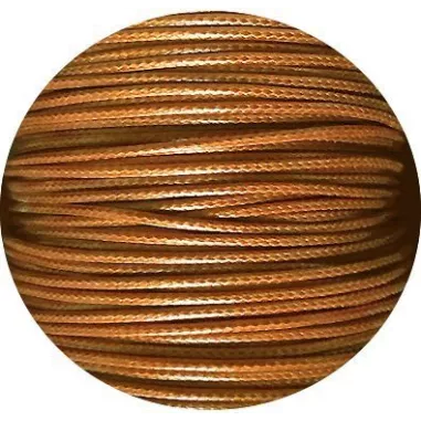 Lacets fins cirés couleur moutarde pour vos chaussures