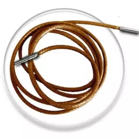 Lacets fins cirés couleur moutarde pour vos chaussures Lacets fins cirés couleur moutarde pour vos chaussures