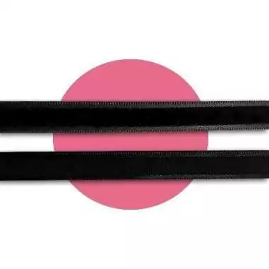 Lacets fins velours noir gansé pour vos chaussures