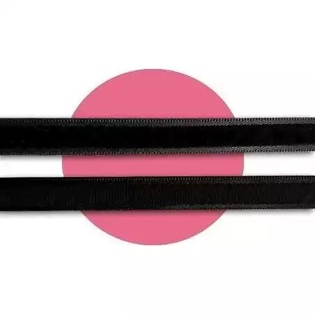 Lacets fins velours noir gansé pour vos chaussures Lacets fins velours noir gansé pour vos chaussures