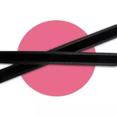 Lacets fins velours noir gansé pour vos chaussures