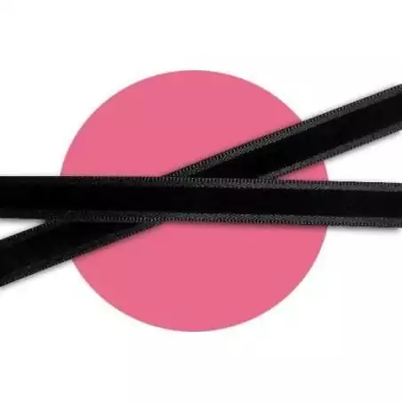 Lacets fins velours noir gansé pour vos chaussures Lacets fins velours noir gansé pour vos chaussures