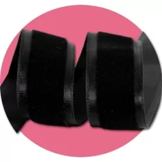 Lacets fins velours noir gansé pour vos chaussures 2