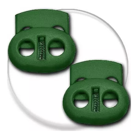 Bloqueurs stoppeurs plats verts foncés de lacets de…