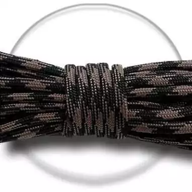 Lacets bicolores paracorde en noir & marron pour vos chaussures