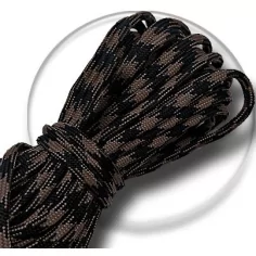Lacets bicolores paracorde en noir & marron pour vos chaussures