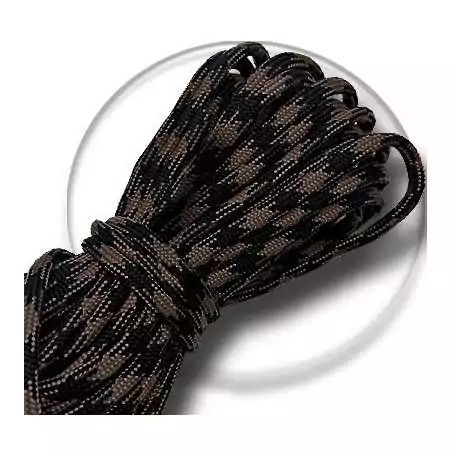 Lacets bicolores paracorde en noir & marron pour vos chaussures Lacets bicolores paracorde en noir & marron pour vos chaussures