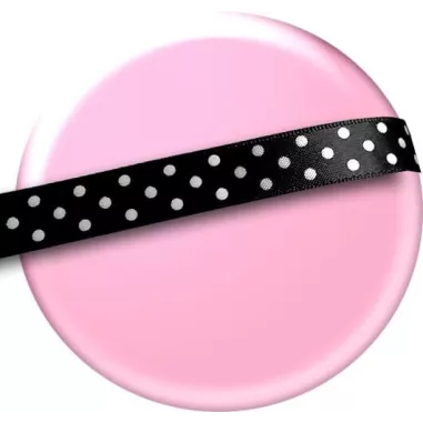 Lacets satin noir à pois blancs pour vos chaussures