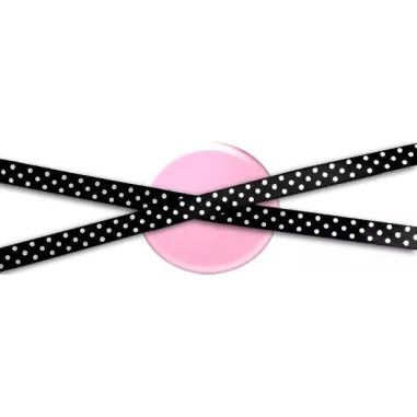 Lacets satin noir à pois blancs pour vos chaussures