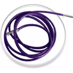 Lacets fins cirés en violet foncés pour vos chaussures