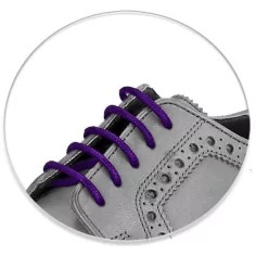 Lacets fins cirés en violet foncés pour vos chaussures 2