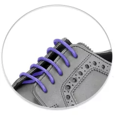 Lacets fins cirés en violet lavande pour vos chaussures 2