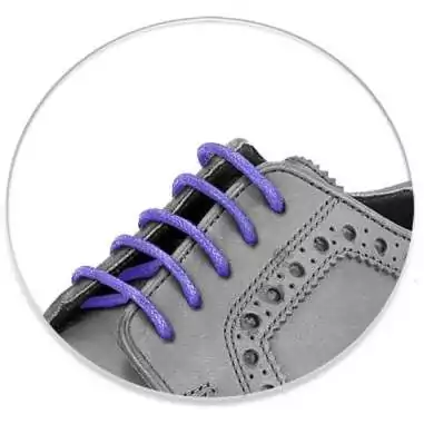 Lacets fins cirés en violet lavande pour vos chaussures