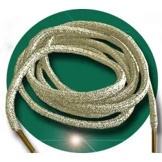 Lacets ronds&nbsp;champagne paillettes pour vos chaussures