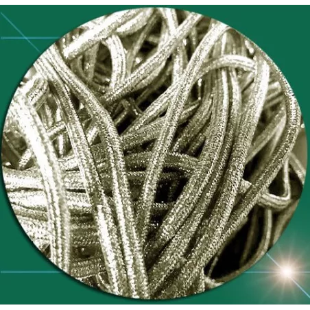 Lacets ronds&nbsp;champagne paillettes pour vos chaussures