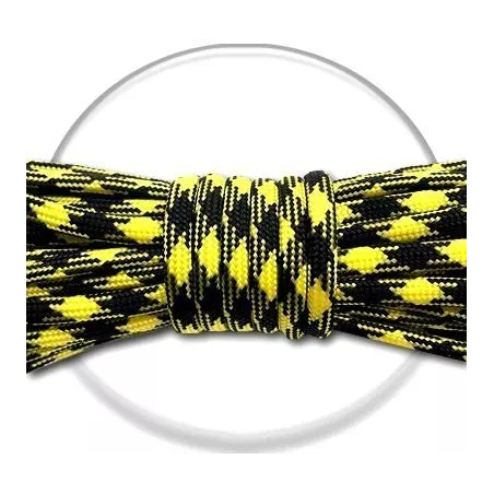 Lacets de chaussures noirs blancs bicolores ronds, en…