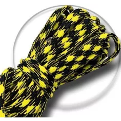 Lacets de chaussures noirs blancs bicolores ronds, en…