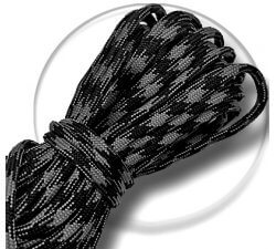 Lacets paracorde noir & gris acier