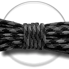 Lacets bicolores paracorde en noir & gris pour vos chaussures 2