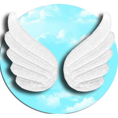 Set 2 décorations de lacets ailes d'anges