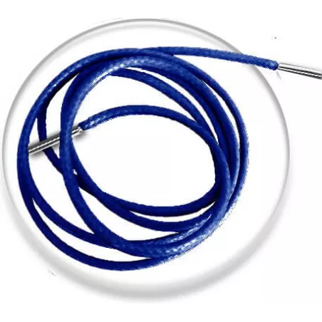 Lacets fins cirés en bleu roi pour vos chaussures