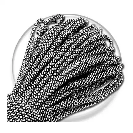 Lacets paracorde bicolores en noir & blanc pour vos chaussures