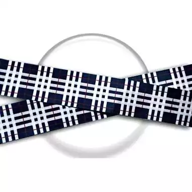 Lacets satin large marine écossais pour vos chaussures