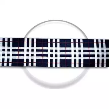Lacets satin large marine écossais pour vos chaussures
