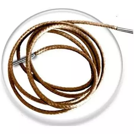 Lacets fins cirés en brun camel pour vos chaussures Lacets fins cirés en brun camel pour vos chaussures